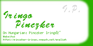 iringo pinczker business card